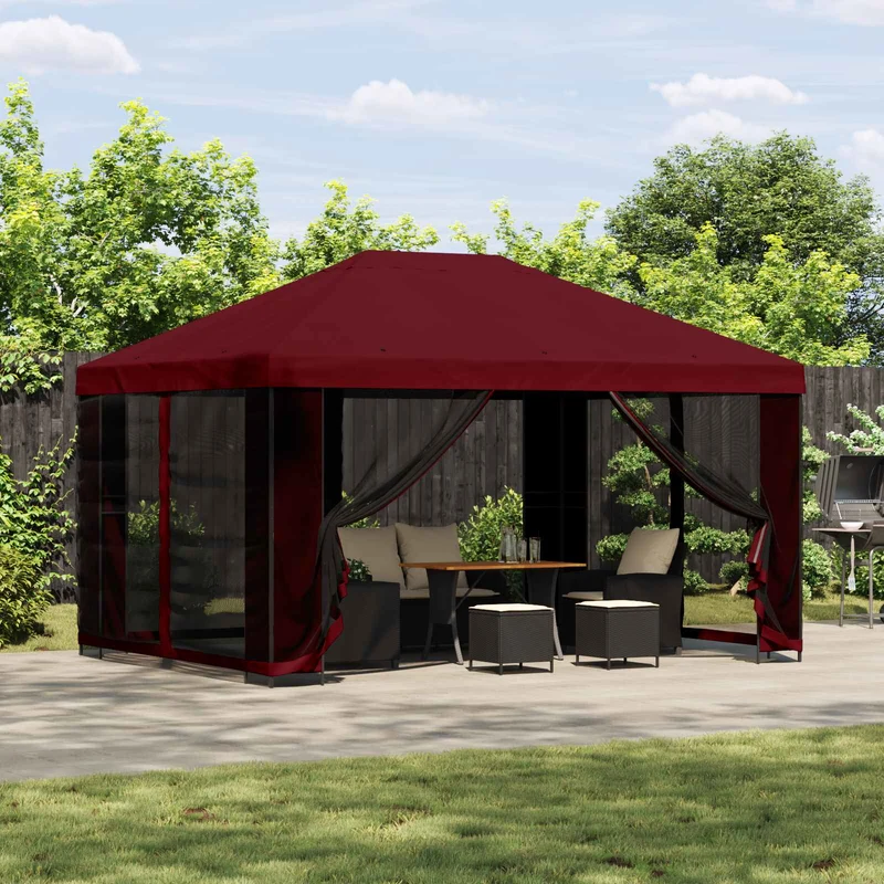 Paviljoen Met Zijwanden 4 × 3 M Polyester En Staal