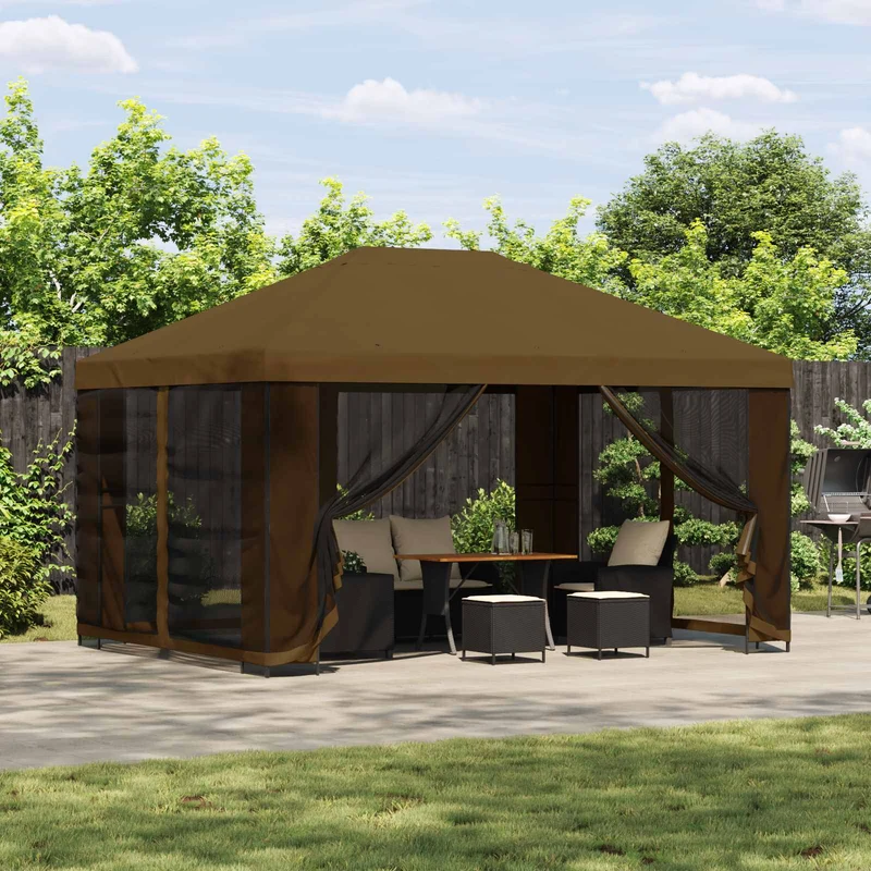 Paviljoen Met Zijwanden 4 × 3 M Polyester En Staal