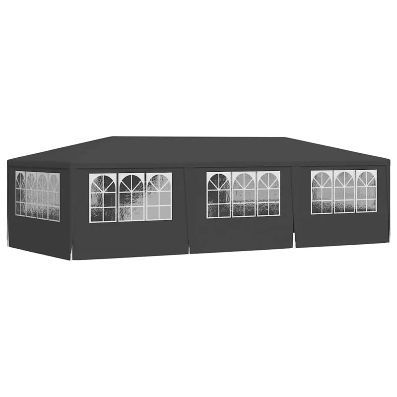 Partytent Met Zijwanden Professioneel 90 G/M² 4X9 M Antraciet