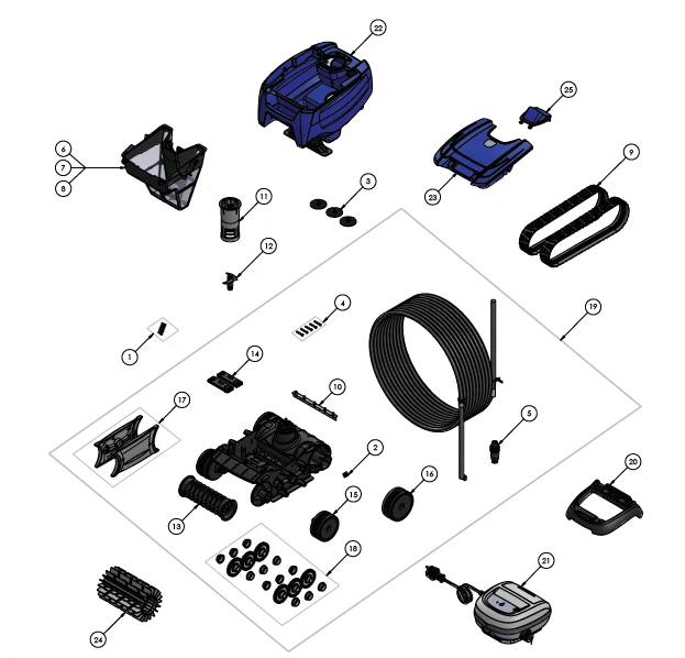 Aspirador RT 2100 TILE ZODIAC - Recambios