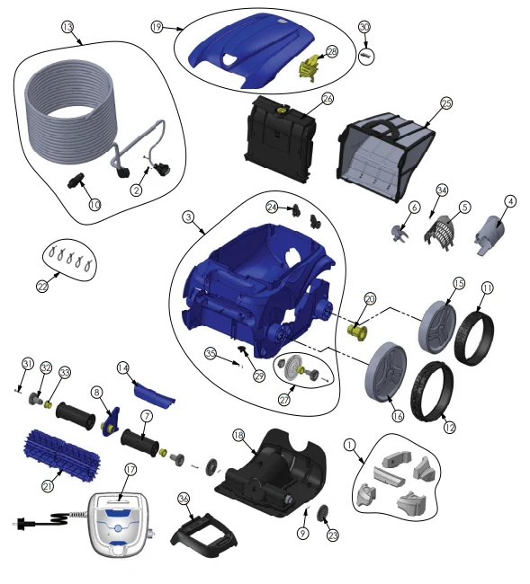 Aspirador RV 4200 TILE Vortex 2 ZODIAC - Recambios
