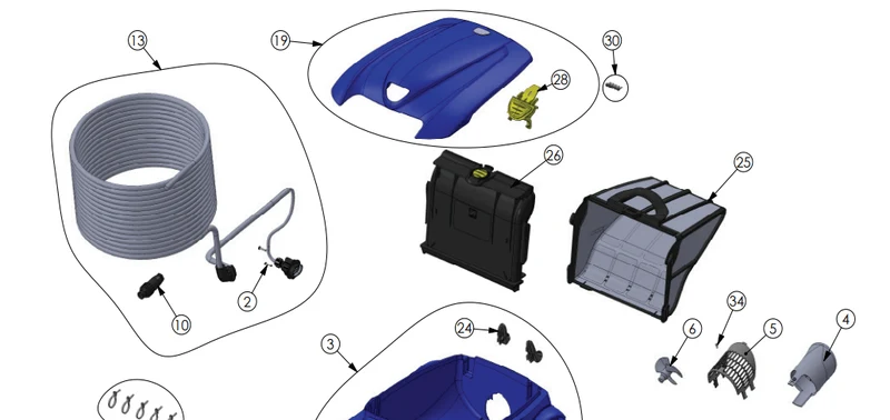 Aspirador RV 4200 TILE Vortex 2 ZODIAC - Recambios
