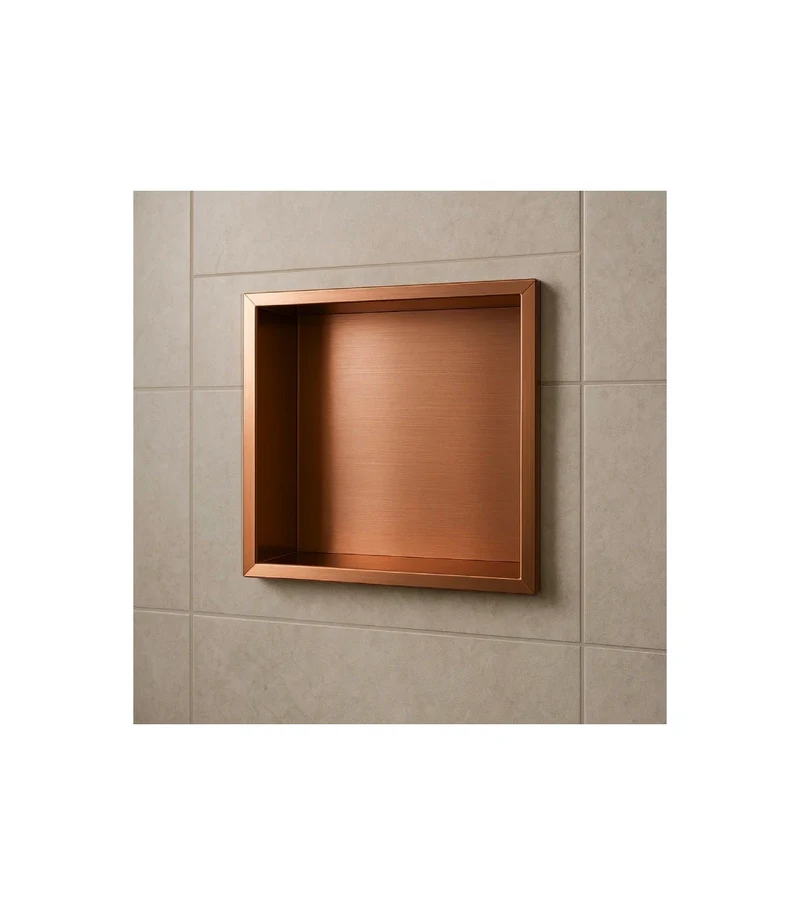 Imex - Hornacina cuadrada Atlantic oro rosa cepillado
