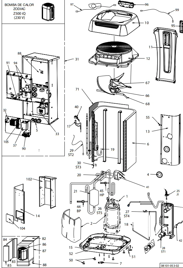 Bomba de Calor Z500iQ- Recambios