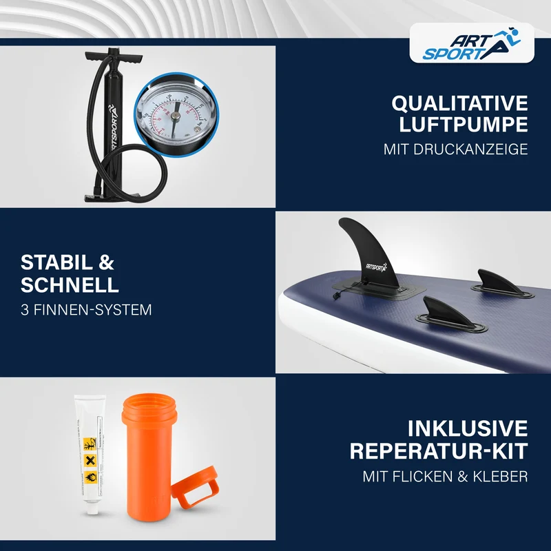 Stand up paddle gonflable – set complet avec sac et accessoires