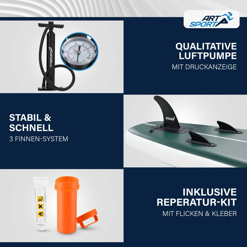 Stand up paddle gonflable – set complet avec sac et accessoires