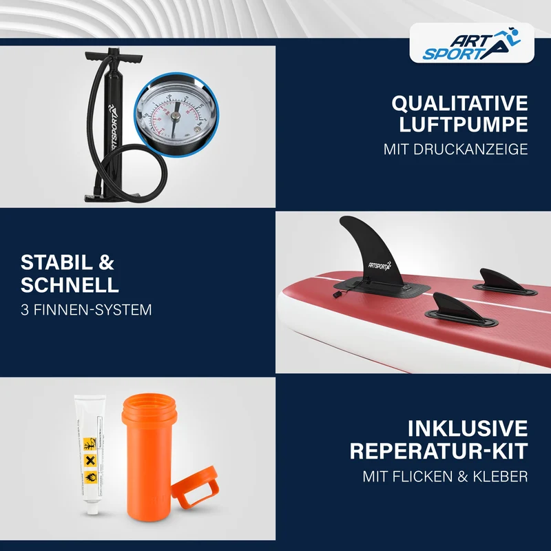 Stand up paddle gonflable – set complet avec sac et accessoires