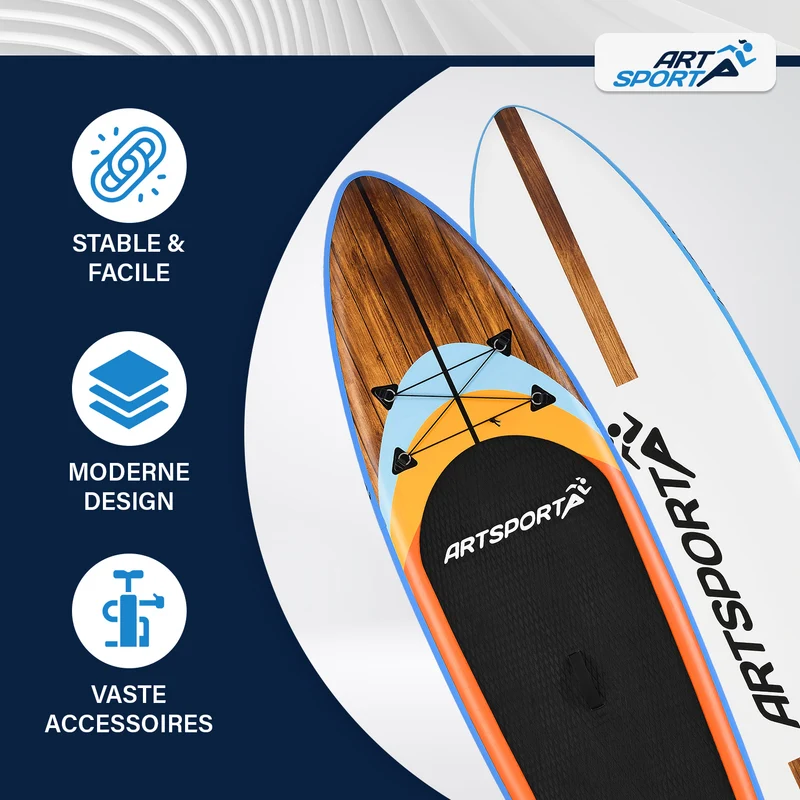 Stand up paddle gonflable – set complet avec sac et accessoires