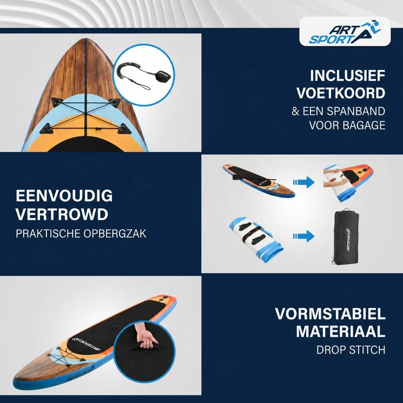 Stand up paddle gonflable – set complet avec sac et accessoires