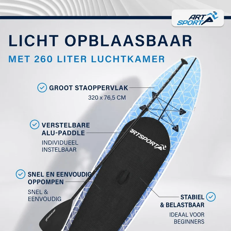 Stand up paddle gonflable – set complet avec sac et accessoires
