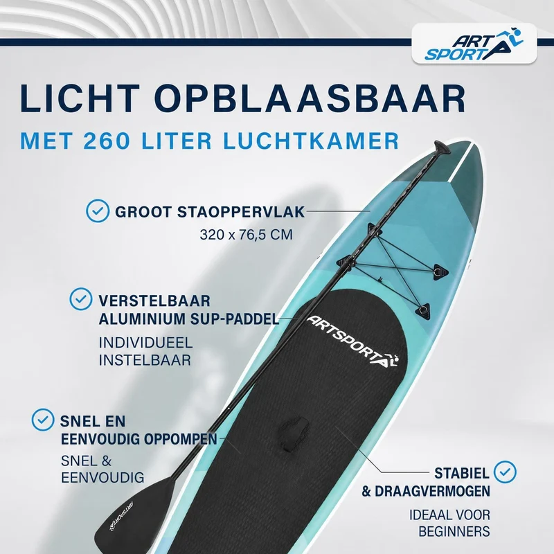 Stand up paddle gonflable – set complet avec sac et accessoires