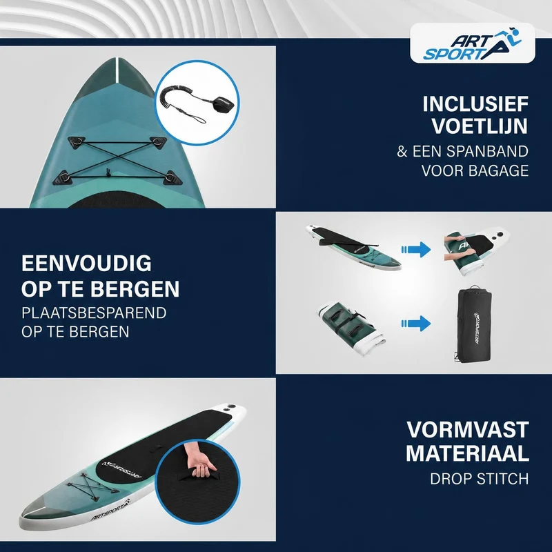 Stand up paddle gonflable – set complet avec sac et accessoires