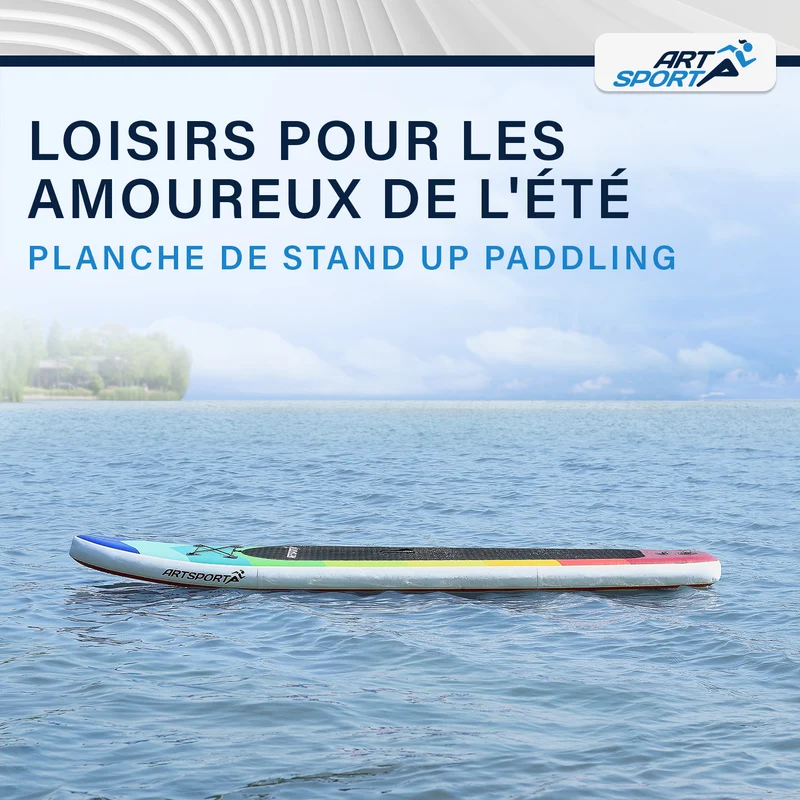 Stand up paddle gonflable – set complet avec sac et accessoires