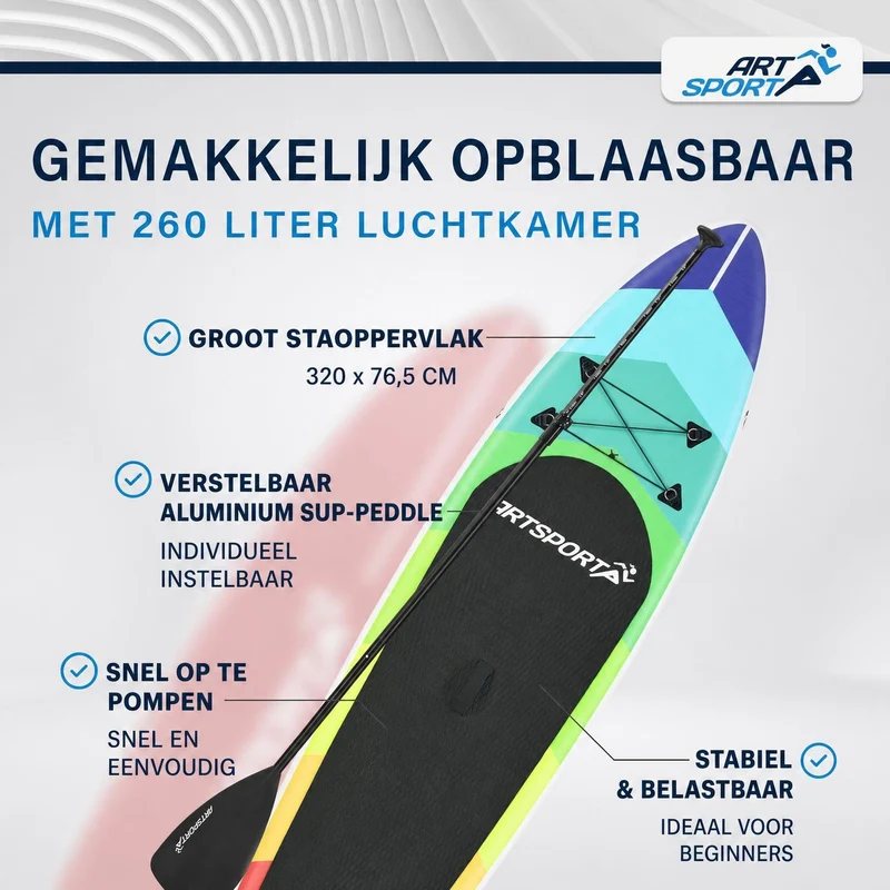 Stand up paddle gonflable – set complet avec sac et accessoires