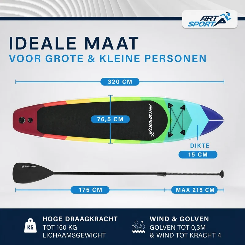 Stand up paddle gonflable – set complet avec sac et accessoires