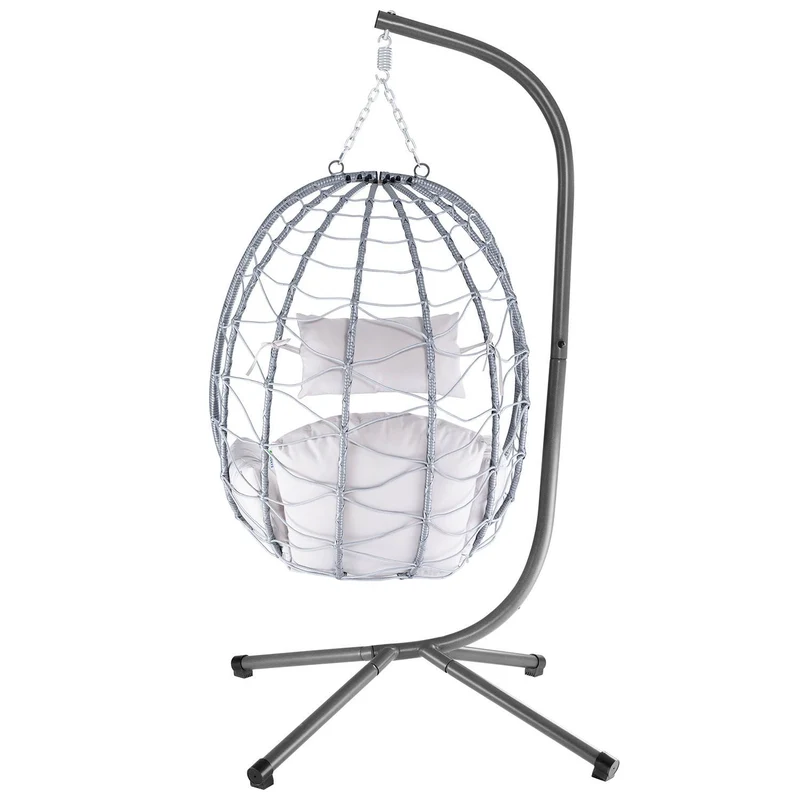 Fauteuil suspendu sur pied Aria – support et coussin inclus – 2 coloris