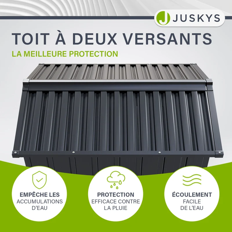 Abri pour robot tondeuse en acier – toit à 2 pentes