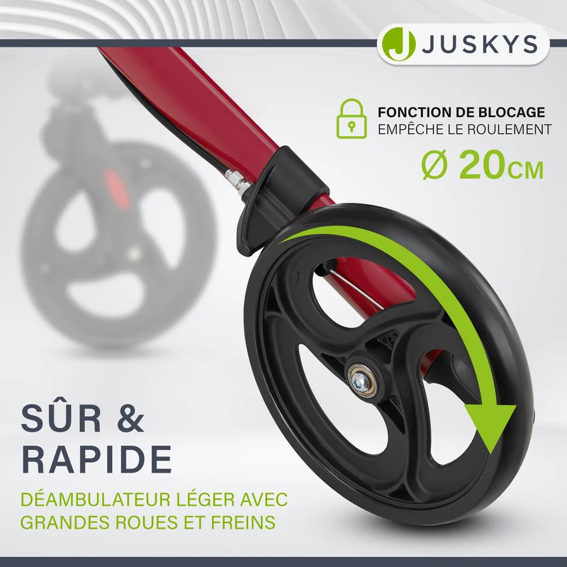 Déambulateur en aluminium Vital – pliable, avec siège et sac à provisions – jusqu'à 130 kg
