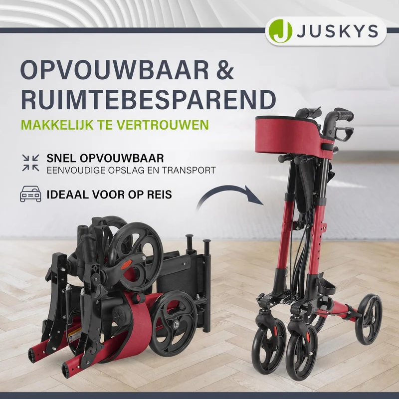 Déambulateur en aluminium Vital – pliable, avec siège et sac à provisions – jusqu'à 130 kg
