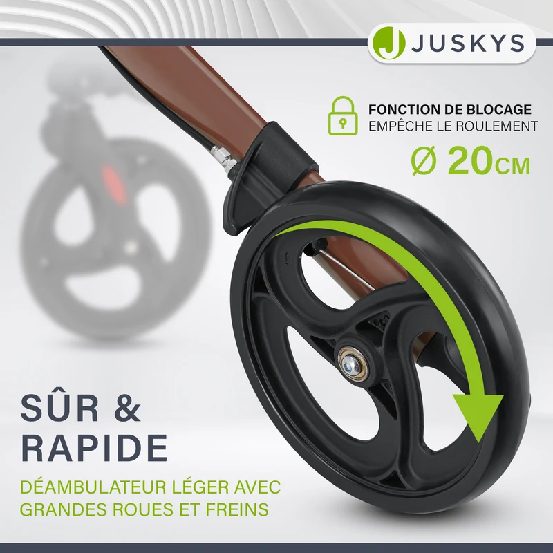 Déambulateur en aluminium Vital – pliable, avec siège et sac à provisions – jusqu'à 130 kg