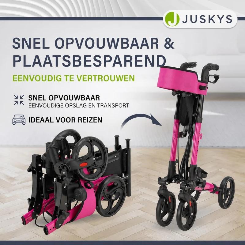 Déambulateur en aluminium Vital – pliable, avec siège et sac à provisions – jusqu'à 130 kg
