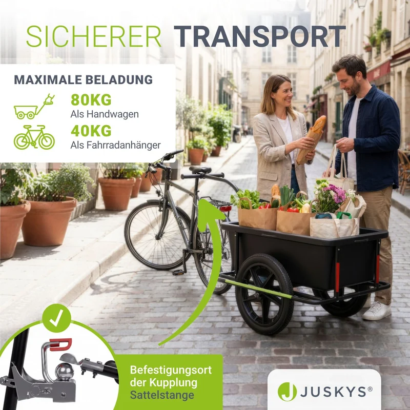 Remorque de transport / remorque à vélo 90 litres