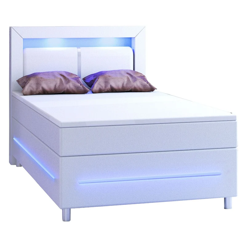 Lit à sommier tapissier Norfolk - cuir artificiel
