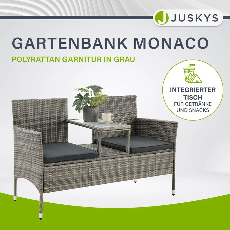 Banc en polyrotin Monaco