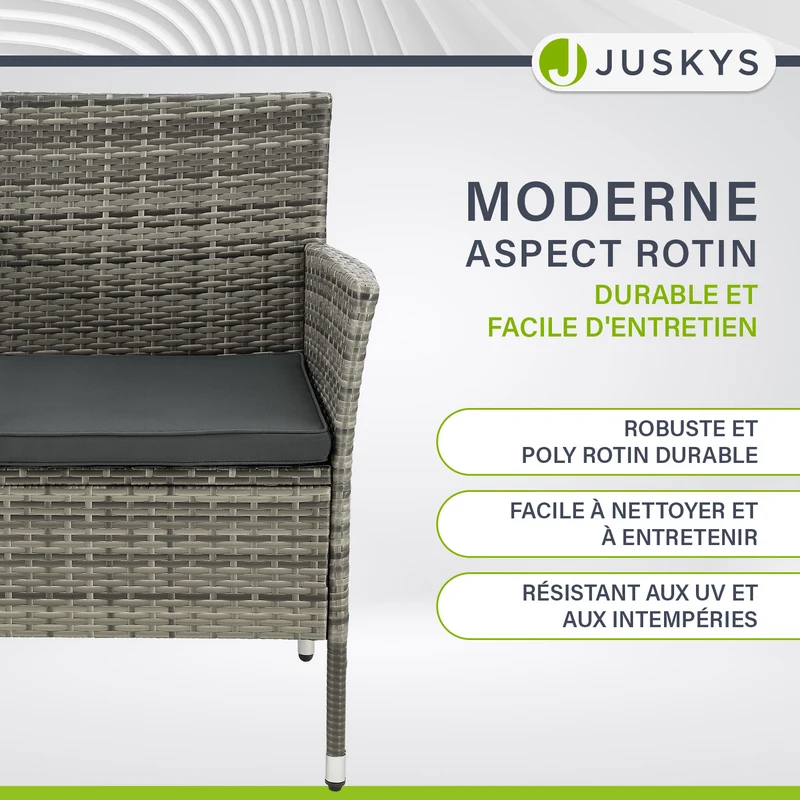 Banc en polyrotin Monaco