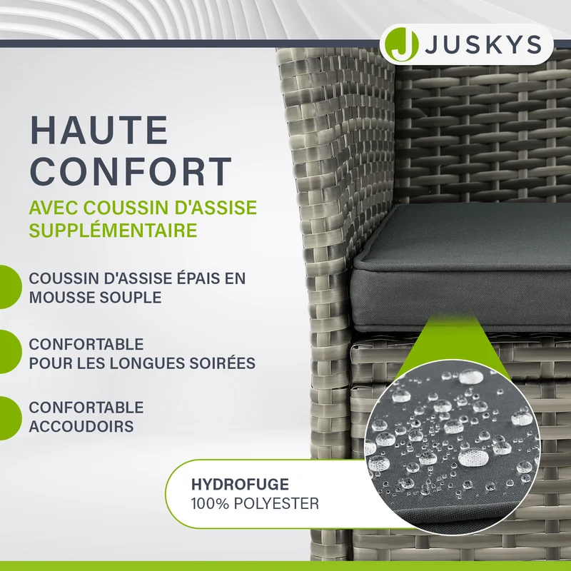 Banc en polyrotin Monaco