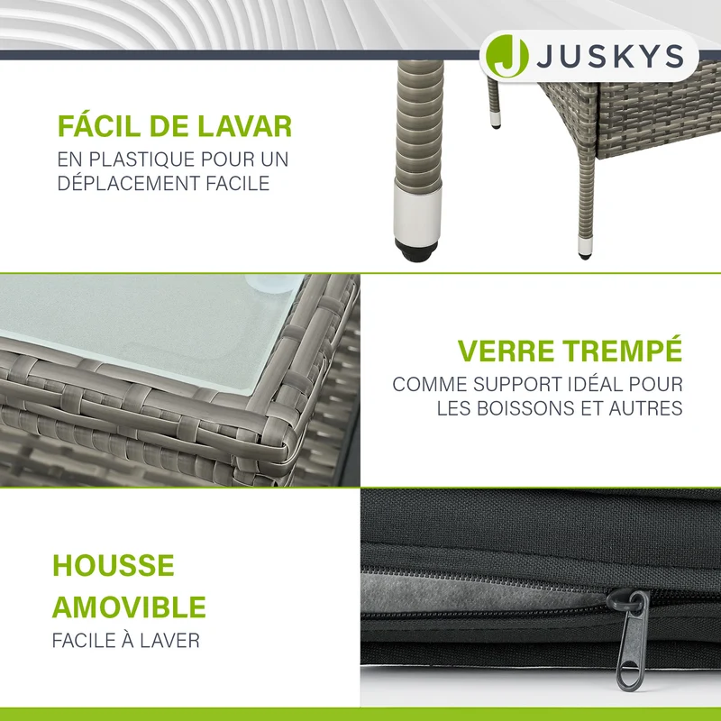Banc en polyrotin Monaco