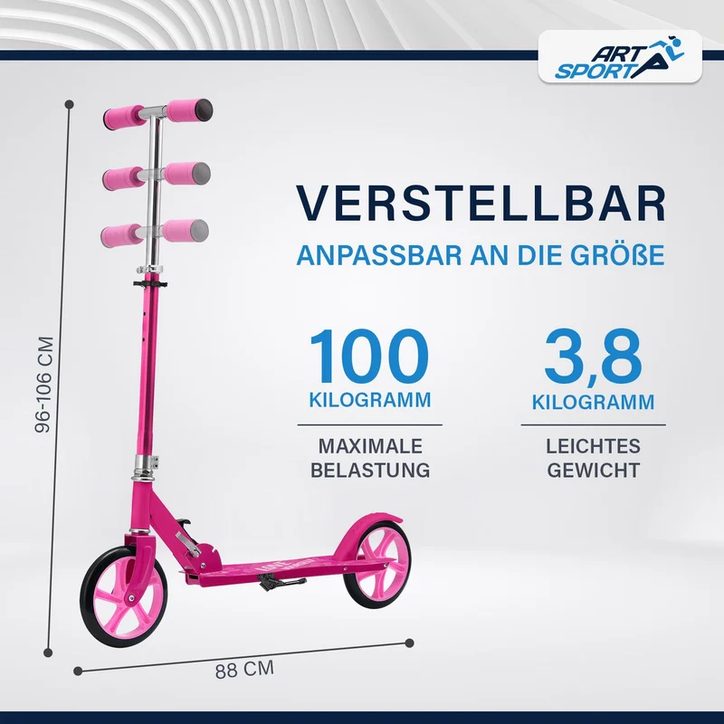 Trottinette enfant dès 3 ans – roues XXL et frein