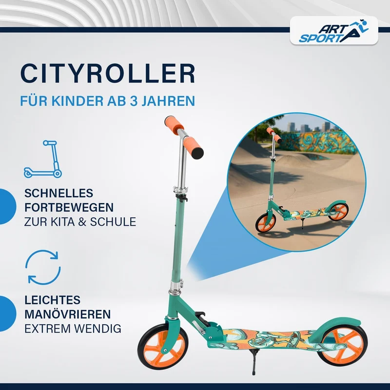 Trottinette enfant dès 3 ans – roues XXL et frein