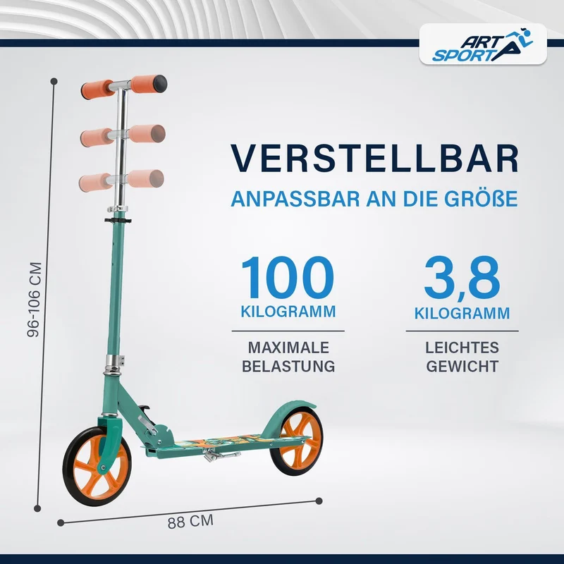Trottinette enfant dès 3 ans – roues XXL et frein