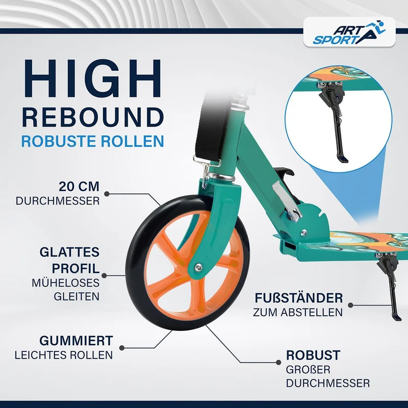 Trottinette enfant dès 3 ans – roues XXL et frein