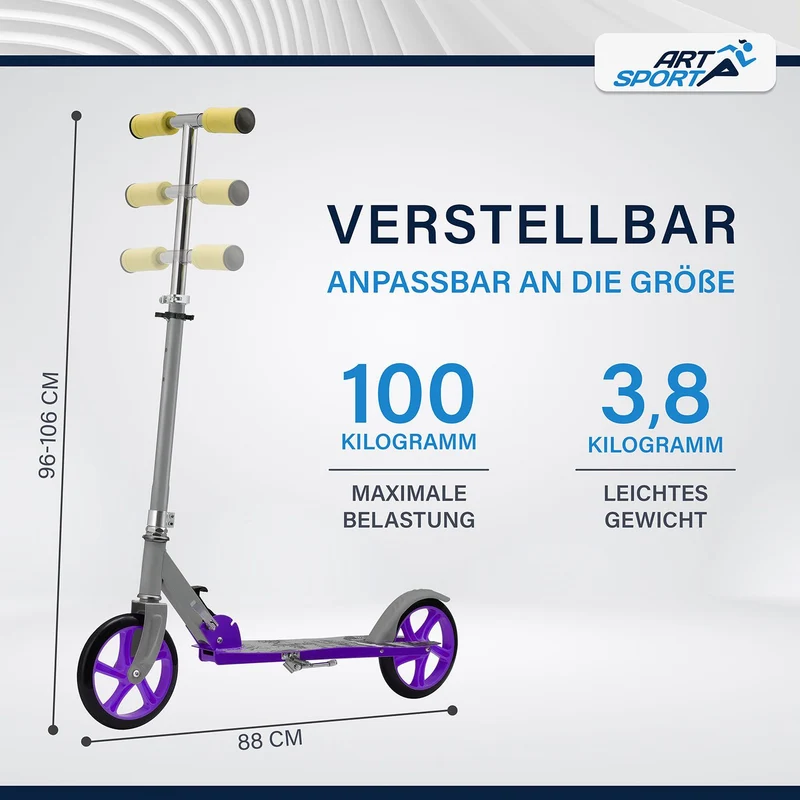 Trottinette enfant dès 3 ans – roues XXL et frein