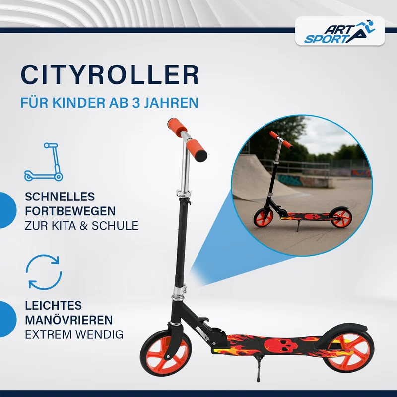 Trottinette enfant dès 3 ans – roues XXL et frein