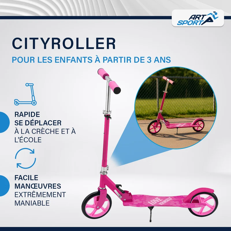Trottinette enfant dès 3 ans – roues XXL et frein