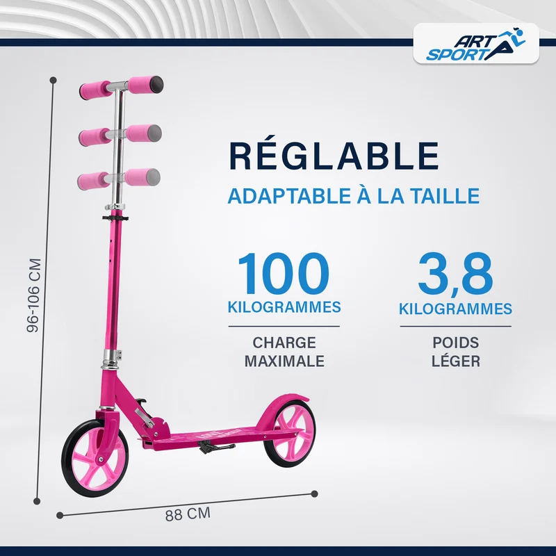 Trottinette enfant dès 3 ans – roues XXL et frein