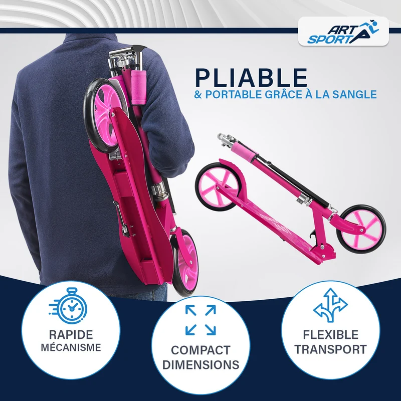 Trottinette enfant dès 3 ans – roues XXL et frein