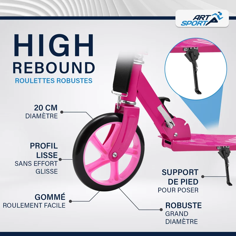 Trottinette enfant dès 3 ans – roues XXL et frein