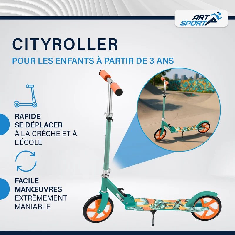 Trottinette enfant dès 3 ans – roues XXL et frein