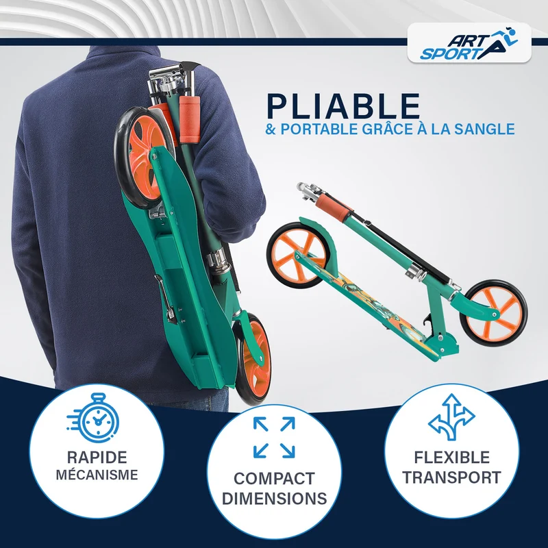 Trottinette enfant dès 3 ans – roues XXL et frein