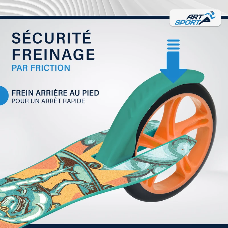 Trottinette enfant dès 3 ans – roues XXL et frein
