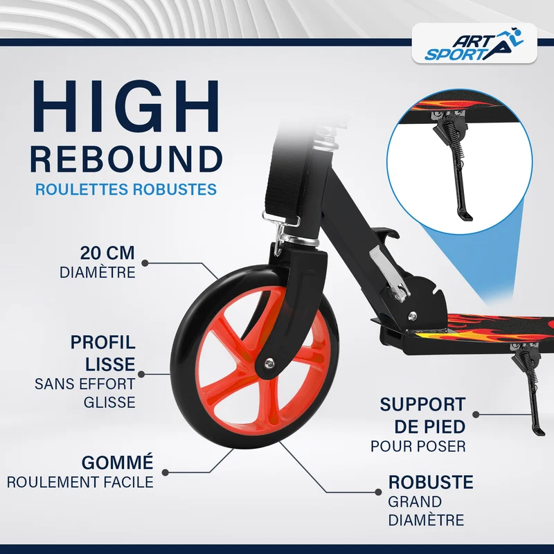 Trottinette enfant dès 3 ans – roues XXL et frein