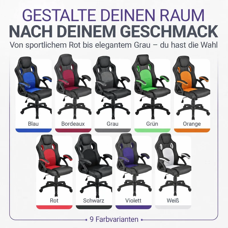 Chaise de bureau Racing Montreal – jusqu'à 120 kg
