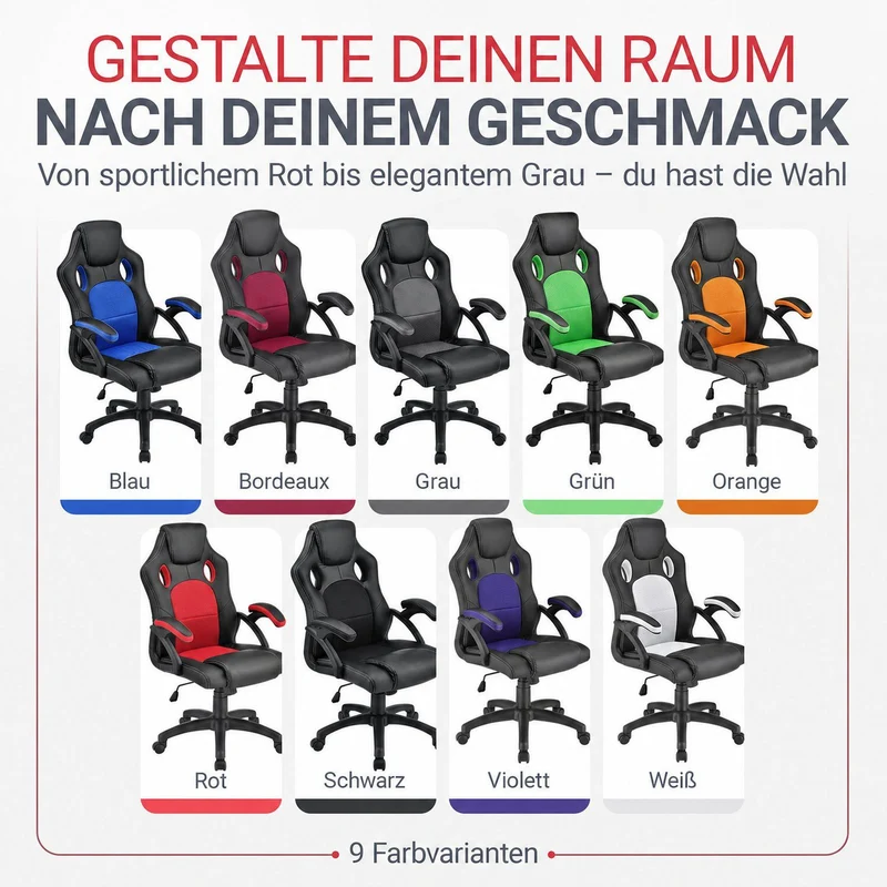 Chaise de bureau Racing Montreal – jusqu'à 120 kg