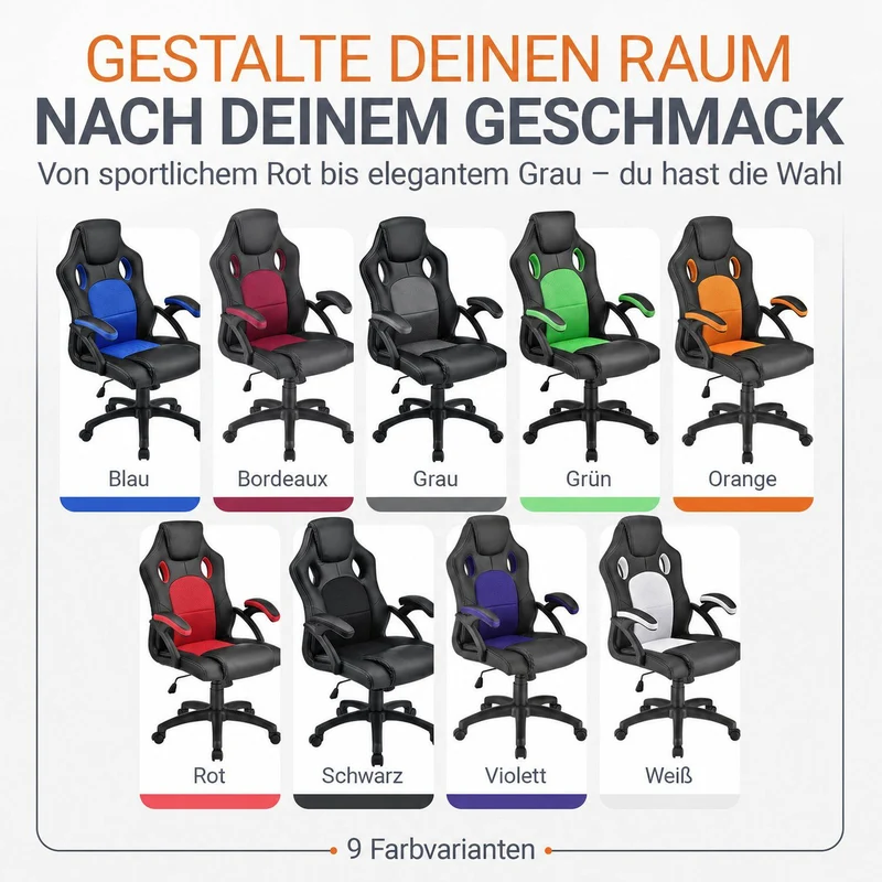 Chaise de bureau Racing Montreal – jusqu'à 120 kg