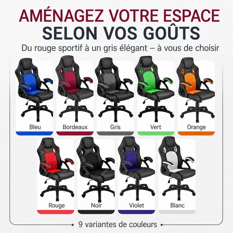 Chaise de bureau Racing Montreal – jusqu'à 120 kg