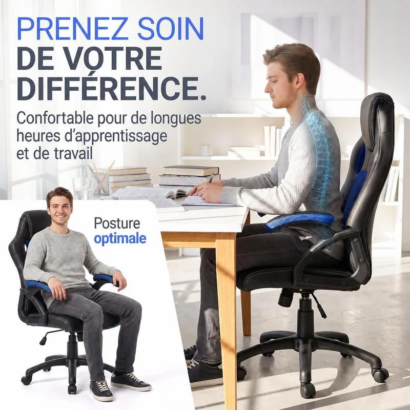 Chaise de bureau Racing Montreal – jusqu'à 120 kg